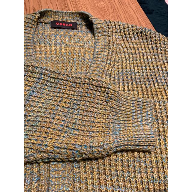 CABaN コットンカシミヤワッフルMIX Vネックカーディガン CABaN コットンカシミヤワッフルMIX Vネックカーディガン