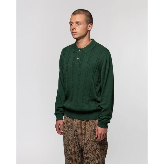 STUSSY(ステューシー)のstussy SCHAIN LS KNIT POLO 中田圭祐着用　長袖21aw メンズのトップス(ニット/セーター)の商品写真