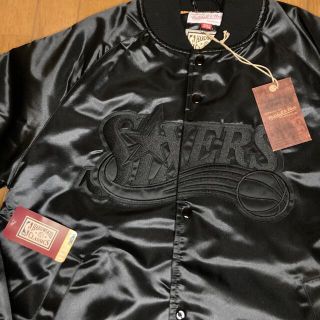 新品激レア ミッチェルアンドネス SIXERS スタジャン M 黒 ブラック