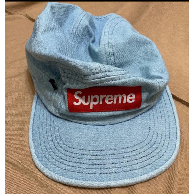 17aw Supreme Side Zip Camp Cap Denim