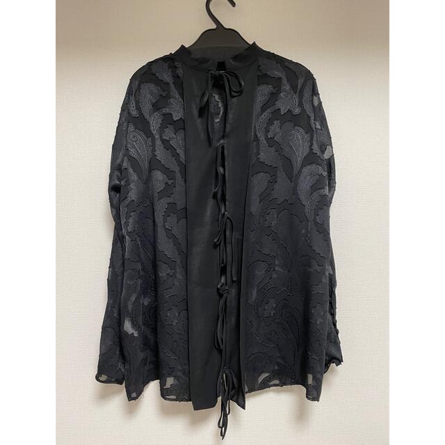 HAOKAN BACK RIBBON BLOUSE(AMERI(アメリヴィンテージ HAOKAN BACK RIBBON BLOUSE(AMERI(アメリヴィンテージ