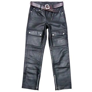 schott - アメリカ製 ショット レザー ブッシュパンツ メンズ W32 黒