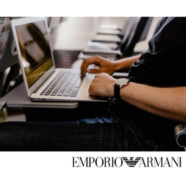 Emporio Armani(エンポリオアルマーニ)の【新品】EMPORIO ARMANI ダークネイビー スモセコウォッチ メンズの時計(腕時計(アナログ))の商品写真