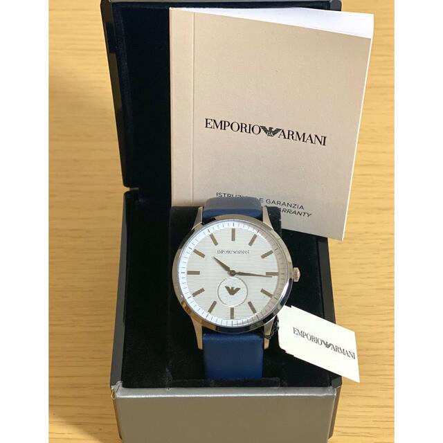 Emporio Armani(エンポリオアルマーニ)の【新品】EMPORIO ARMANI ダークネイビー スモセコウォッチ メンズの時計(腕時計(アナログ))の商品写真