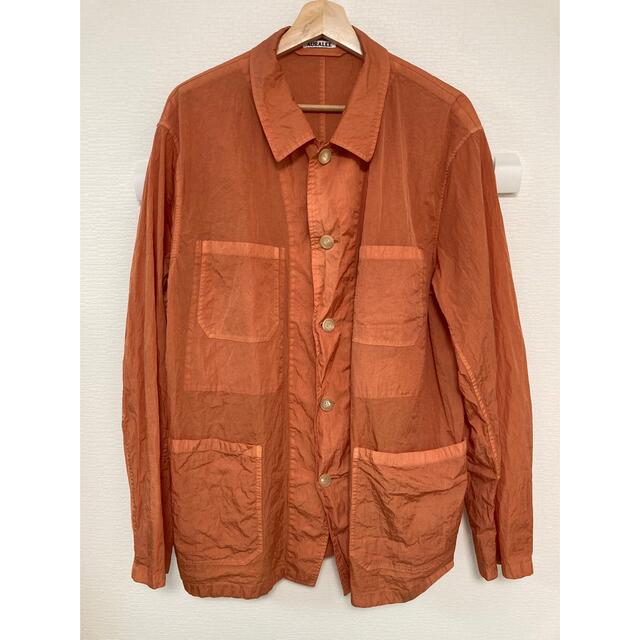 単品販売/受注生産 AURALEE HARD DYED NYLON BLOUZON ORANGE 3 - 通販