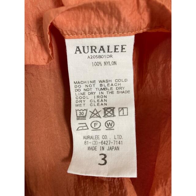 AURALEE 20ss HARD DYED NYLON BLOUZON