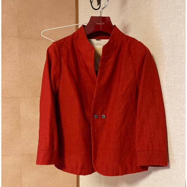 最終値下げ❣️パラスパレス 朱色麻ジャケット2 | www.jarussi.com.br