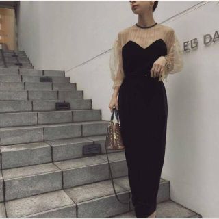 Ameri VINTAGE - Ameri アメリ TULLE SLEEVE TIGHT DRESSの通販 by