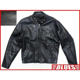 レザー ライダース ジャケット メンズ M 黒 シングル 革ジャン 本革
