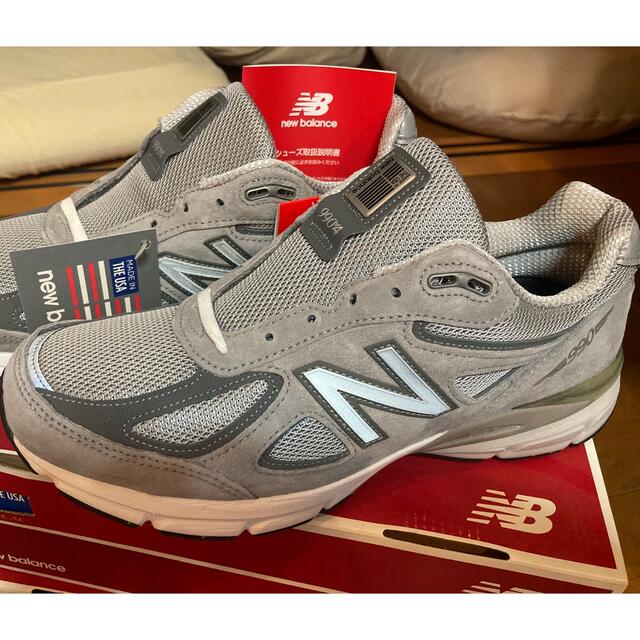 スニーカー廃盤　新品USA New balance M990GL4  28cm D グレー