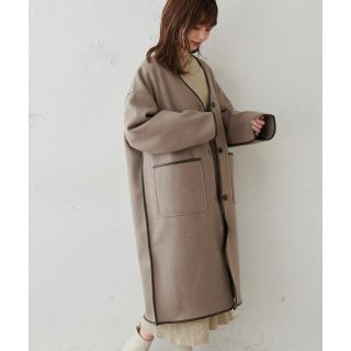 ナチュラルクチュール(natural couture)の【2/18まで】キルトライナー付きパイピングコート(ロングコート)