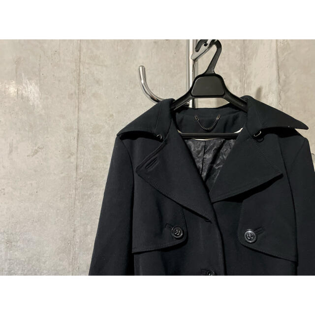 JOHN LAWRENCE SULLIVAN(ジョンローレンスサリバン)のsingle black trench coat  メンズのジャケット/アウター(トレンチコート)の商品写真