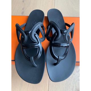 新品◆ エルメス◆ エジェリー◆ビーチサンダル ブラック