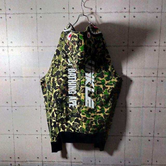 A BATHING APE(アベイシングエイプ)の【未使用】アンクル×エイプ ZIP HOODIE シャーク L ビックシルエット メンズのトップス(パーカー)の商品写真