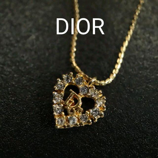 【匿名配送】DIOR ディオール ネックレス ロゴ ハート ゴールド