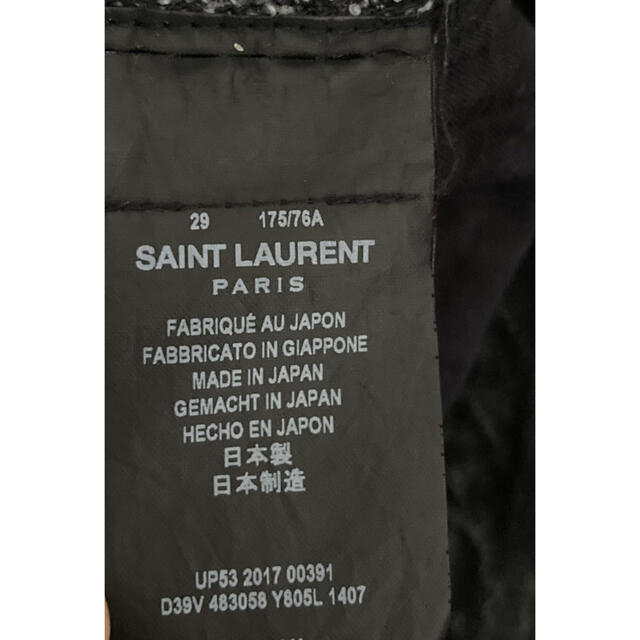 Saint Laurent(サンローラン)のSaint Laurent サンローランブラックデニム29 2017 ケリング メンズのパンツ(デニム/ジーンズ)の商品写真