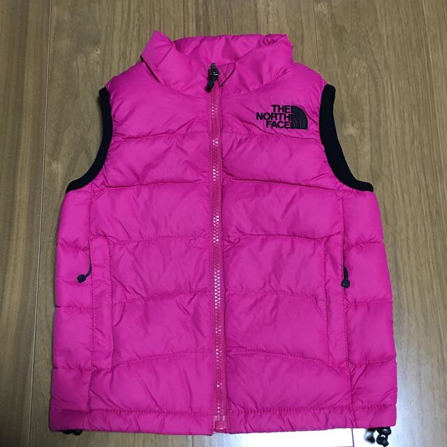 THE NORTH FACE(ザノースフェイス)のTHE NORTH FACE ノースフェイス  ダウンベスト  90cm キッズ/ベビー/マタニティのキッズ服女の子用(90cm~)(ジャケット/上着)の商品写真