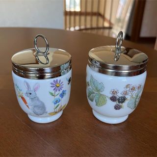 ロイヤルウースター(Royal Worcester)の【レア美品】ロイヤルウースター★エッグコドラー★ラージサイズ　2個(食器)