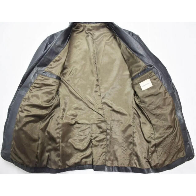 までの 新品 スーツカンパニー ゴートレザージャケット ネイビー T1GM2