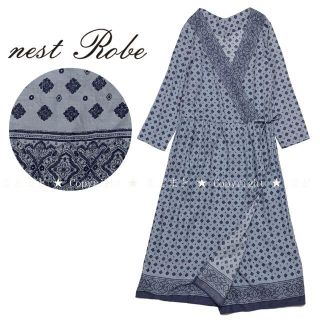 ネストローブ(nest Robe)のnest Robe 総柄 コットンウール カシュクール ワンピース ネストローブ(ロングワンピース/マキシワンピース)