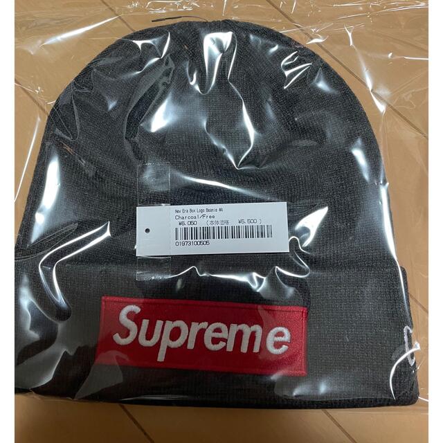 Supreme New Era® Box Logo Beanie チャコール