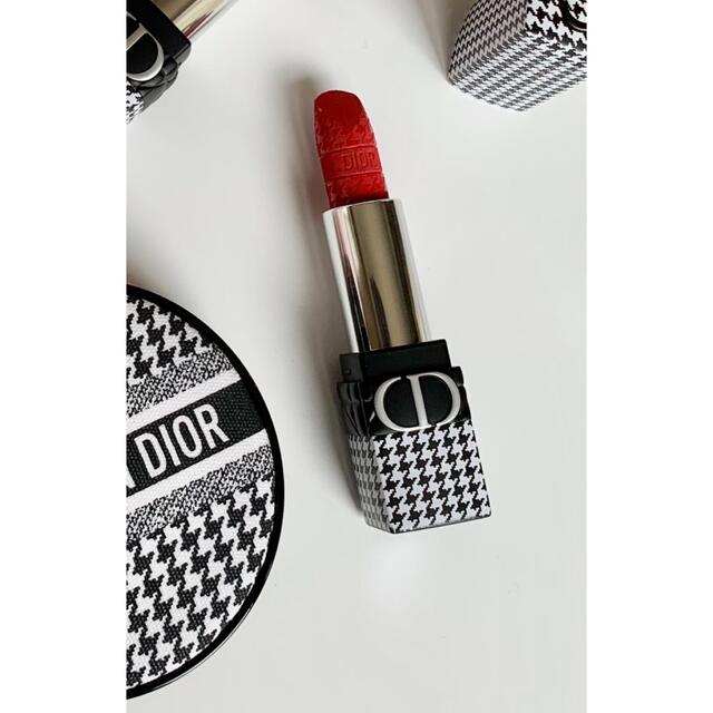 Dior 千鳥格子 ルージュディオール リップ 999