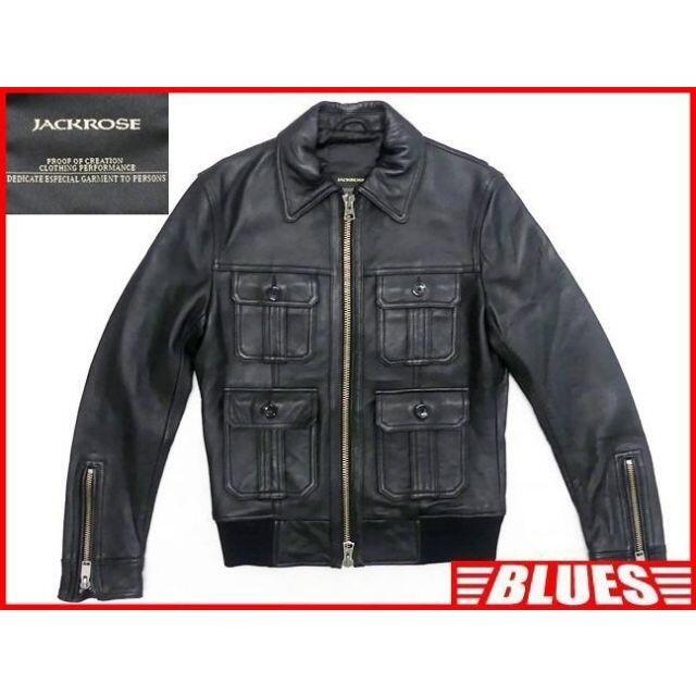 JACKROSE(ジャックローズ)のジャックローズ メンズ レザーハンティングジャケット L 黒 3 ブルゾン 本革 メンズのジャケット/アウター(レザージャケット)の商品写真