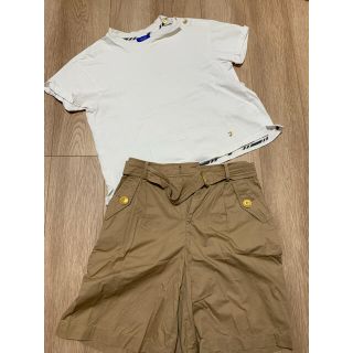 バーバリーブルーレーベル(BURBERRY BLUE LABEL)のブルーレーベルクレストブリッジ　カットソー　カジュアルパンツ　セットアップ(セット/コーデ)