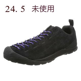 キーン(KEEN)の【新品未使用】KEEN　JASPER　BLACK 24.5(23.5)(登山用品)