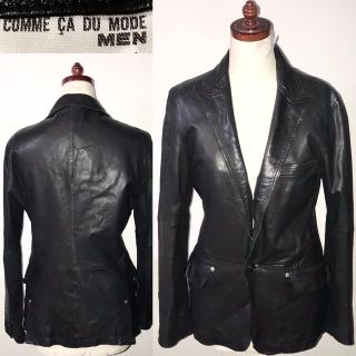 (美品) COMME CA DU MODE 本革　ジャケット　ラムレザー　M