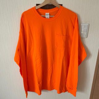 ギルタン(GILDAN)の【GILDAN】ギルダン　オレンジ　ロングTシャツ(Tシャツ/カットソー(七分/長袖))