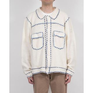 ビームス(BEAMS)のPHINGERIN / PG1 KNIT / white（サイズ：M）(カーディガン)