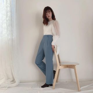 ワンアフターアナザーナイスクラップ(one after another NICE CLAUP)のrili tokyo カラーストレートパンツ(カジュアルパンツ)