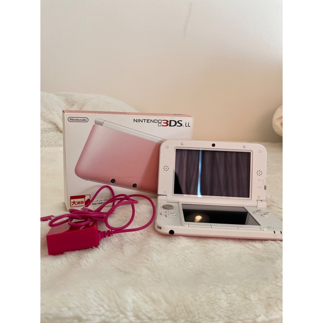 3DS  LL 本体ピンク　ACアダプタ付 4