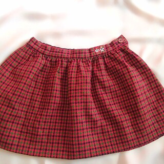 ファミリア(familiar)のファミリア赤チェック柄のスカート　90(スカート)