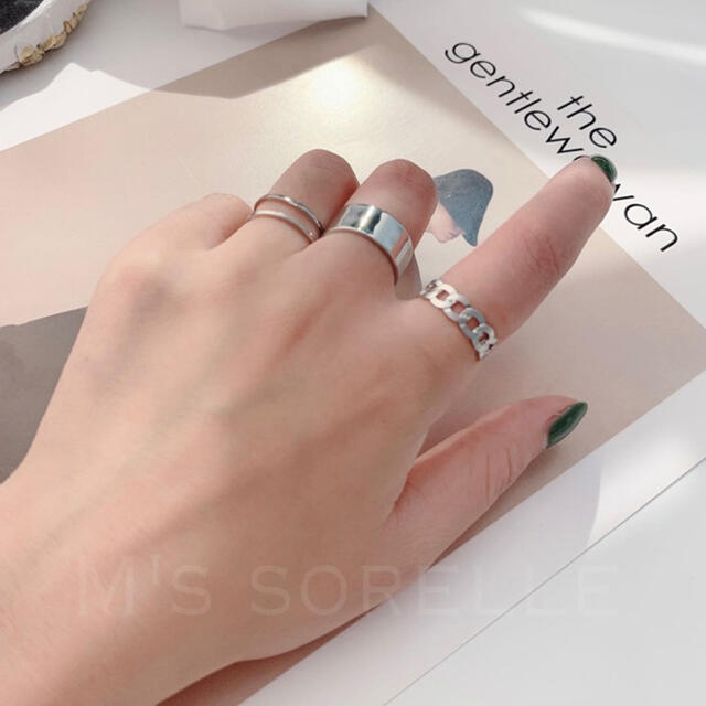 no.009 指輪 3個セット リング シルバー リングセット レディースのアクセサリー(リング(指輪))の商品写真