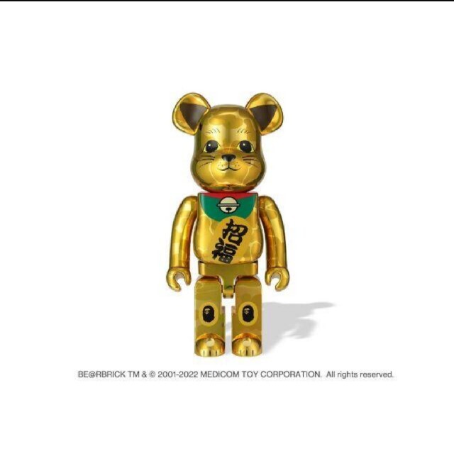 BE@RBRICK BAPE 招き猫 金メッキ 1000%