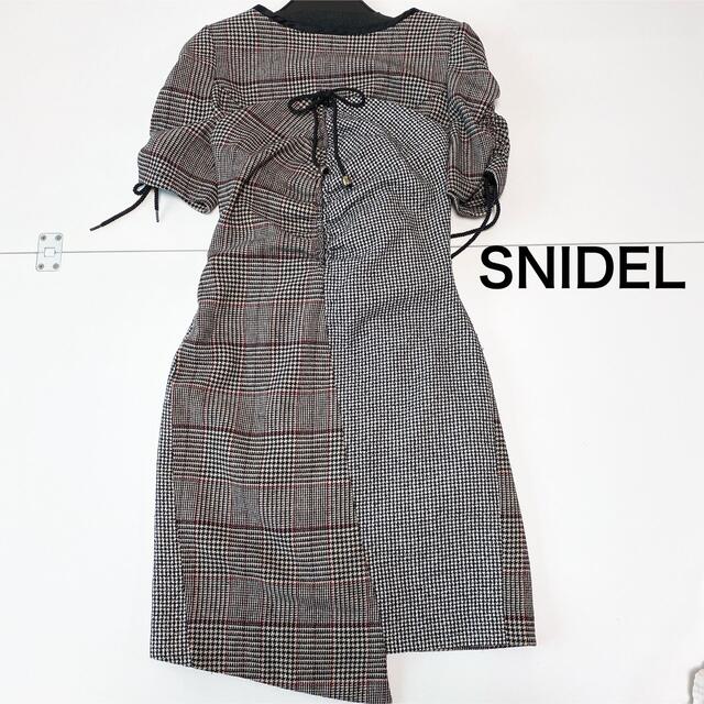 SNIDEL - ☆SNIDEL☆チェックレイヤードベアワンピースの通販 by ...