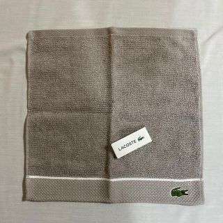 ラコステ(LACOSTE)のラコステ　タオルハンカチ　未使用品　グレー　#1399(ハンカチ/ポケットチーフ)