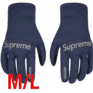 シュプリーム(Supreme)のSupreme Windstopper Gloves 手袋 グローブ　ネイビー(手袋)