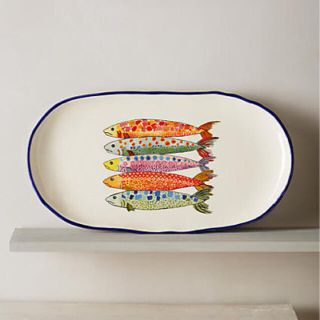 アンソロポロジー(Anthropologie)の1つのみ！！新品 アンソロポロジー お魚 横長プレート(食器)