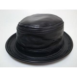 ニューヨークハット(NEW YORK HAT)の新品ニューヨークハットUSA製Lambskin Stingy本革製 黒 L(ハット)