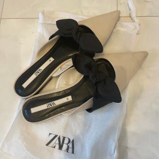 ザラ(ZARA)のZARA リボンフラットミュール(ミュール)