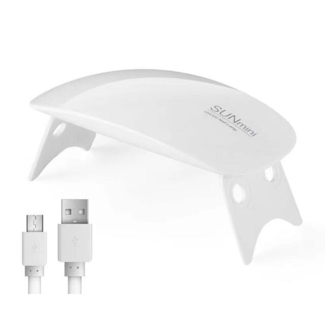 ネイルライト白ホワイトピンクジェルネイル USB UVライトレジン硬化 即日発送 コスメ/美容のネイル(ネイルトップコート/ベースコート)の商品写真