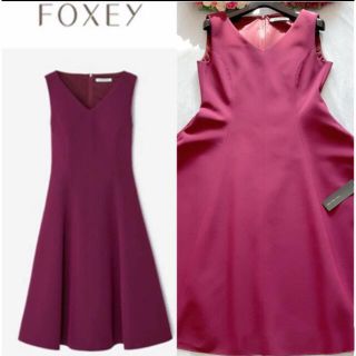 フォクシー(FOXEY)のフォクシー 38 ♡ ベルフレア ワンピース(ひざ丈ワンピース)