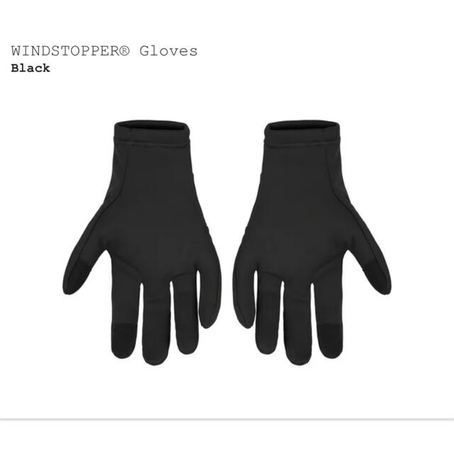 Supreme(シュプリーム)のsupreme WINDSTOPPER® Gloves black S/M メンズのファッション小物(手袋)の商品写真