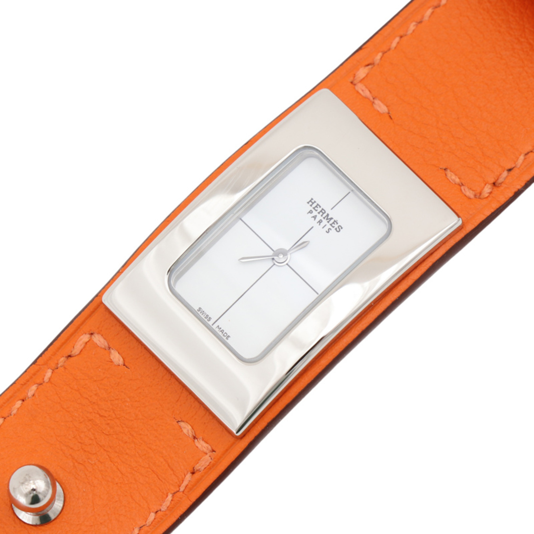 エルメス HERMES シェルシュミディ CM1.210 オレンジ SS クオーツ レディース 腕時計