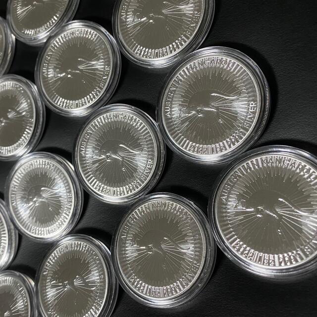 2022年最新コイン　オーストラリア カンガルー銀貨 25枚セットメイプルリーフ銀貨
