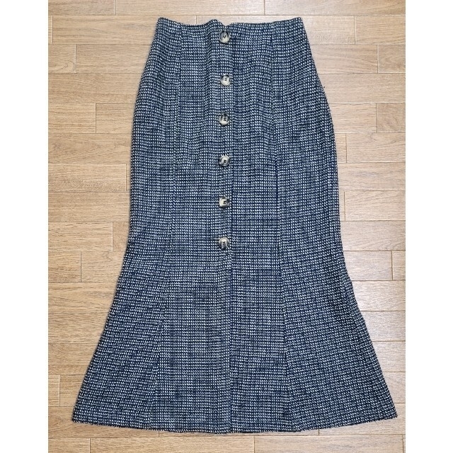 MURUA(ムルーア)のMURUA チェックマーメイドスカート Sサイズ  グリーン レディースのスカート(ひざ丈スカート)の商品写真