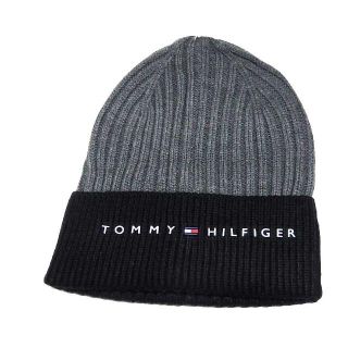 トミーヒルフィガー(TOMMY HILFIGER)の新品TOMMY HILFIGER ユニセックス　バイカラーロゴニットビーニー(ニット帽/ビーニー)